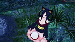 姬岛朱乃蒙眼口交，黑歌轮换，高中DxD NTR疯狂 E9 全电影