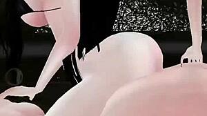 Beautiful Chinese avatar gets foreign cock in this anime porn video