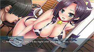 Oppaicafe: Step mother and step sister seduce each other