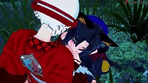 Akeno Himejima Blindfolded Blowjob and Kuroka Switch in HSDxD NTR Madness E9 Full Movie on Sheer FantasyKing3.