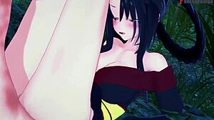 Akeno Himejima Blindfolded Blowjob and Kuroka Switch in HSDxD NTR Madness E9 Full Movie on Sheer FantasyKing3.