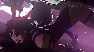 Animated porn with Game Over gals