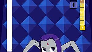 Butt fucking in animated porn with a Teen Titans theme