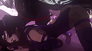 Animated porn with Game Over gals