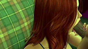 Ginger stripper takes on monster cock