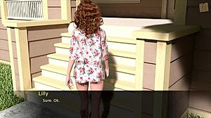 Pine Falls 21: Big boobs 3D porn game with commented gameplay