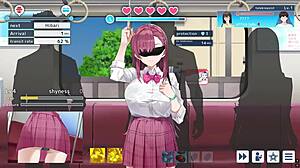 Lina JK in blindfold hentai