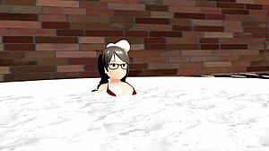 i'm watching the anime girl in her bubble bath