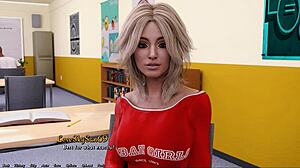 3D cartoon of a stripper at a strip club