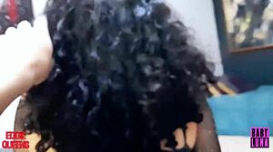 Busty Latina's balcony tryst with sugar daddy