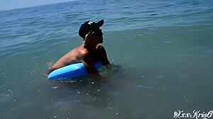 Sensual nude beach scene exposed