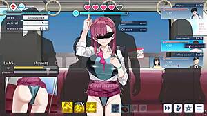 Uniformed detective Lina JK in a blindfold hentai game