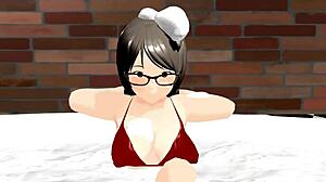 i'm watching the anime girl in her bubble bath