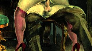 Dibujos eróticos vintage audaces con toque retro