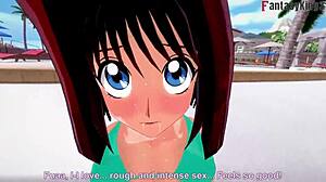 Anzu's pool party for Oppai fans