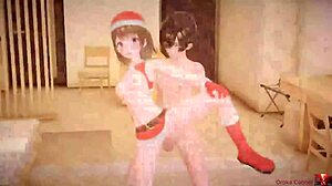 she wore christmas outfit on easter big tits asian japanese anime hentai 3d cartoon game mistake