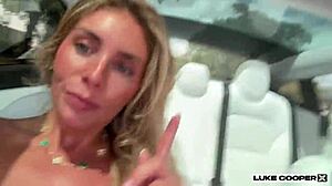 Tesla sex adventure with blonde beauty