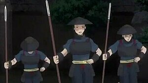 Cartoon kunoichi gets anal sex with a big cock