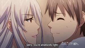 Hot brunette gets her ass fucked by a college student in a manga style video