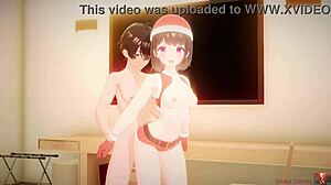 she wore christmas outfit on easter big tits asian japanese anime hentai 3d cartoon game mistake
