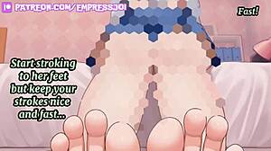 Femdom foot worship and degradation