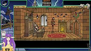 The witch trainer in silver attire continues her journey in this animated porn