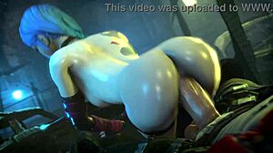 omg, jinx’s big booty ridin’ cock so good, damn!