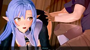 Sword Art Online NTR 2: Asuna Yuuki Sucks Big Cock in 3D Doggy Style