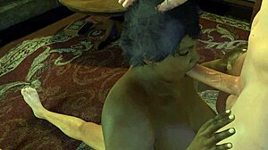 Black bbw gets a double penetration and a facial in this cartoon porn video