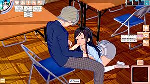 Stocking clad teens have a wild party in the library and engage in hot sex
