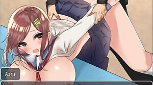 building a bond with a cute girl dreaming of nursing in game of busty jk - airi route