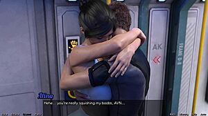 תקועה בחלל 80 - בחורה צבאית עם ציצים גדולים שולטת