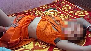 Muscular hunk has a hot party with big tits bhabhi