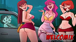 Midnight delight: a shemale futagirl surprise in comics