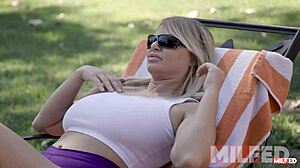 Married MILF cheats with black gardener in taboo video