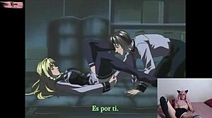 Nini watches Bible Black hentai first time. Skinny teen reacts to wild masturbation scenes.