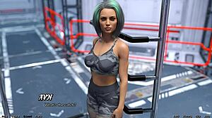 In Stranded in Space 168, military girl with big assets craves action.
