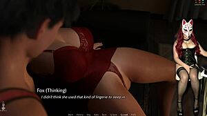 Young and golden-haired man having sex with a mature woman in stockings