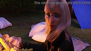 Beautiful woman Loveskysan69 in 3D animated porn video
