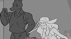 scratchdex pickup turns into wild anal creampie at the bus stop with furry action