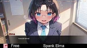 Interactive anime with spanking punishment