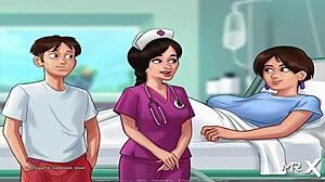 i watched nurse play with cock and swallow