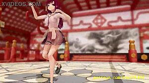 marine sways seductively in 3d hololive mmd dance clip