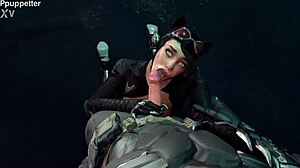 Catwoman and Batman in animated 3D porn video preview