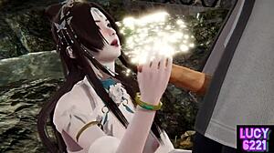 Práve som stretol túto čínsku štýlovú netizenku s veľkými 3D prsiami vonku