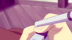 Petite Asian teen gets some beach sex with her man in a hentai video