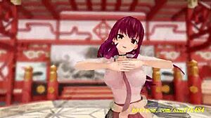 marine sways seductively in 3d hololive mmd dance clip