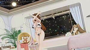 Sousou No Frieren Fern Hentai Dance in Cowgirl Outfit