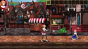 Street bang for big-boobed anime girl