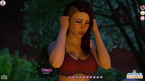 Helping out the hot girls by the campfire in a cartoon porn video